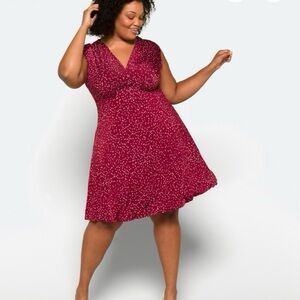 Gilli Pink A-Line Mini Dress with V-Neck Stitch Fix 3X